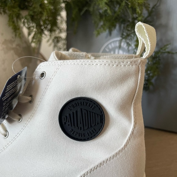 Palladium - Free People - ‘Pallabase Twill’ Boots - Star White - Picture 9 of 10